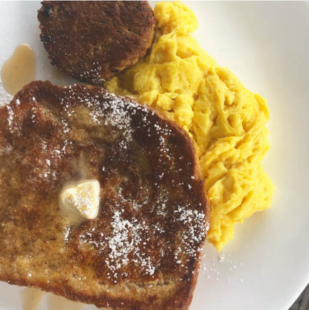 pictured with Beyond Breakfast Sausage and Just Egg scramble