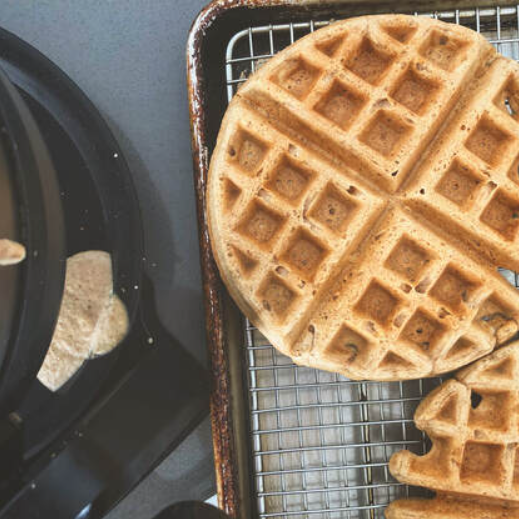 Spiced Pecantifa Vegan Belgian Waffles