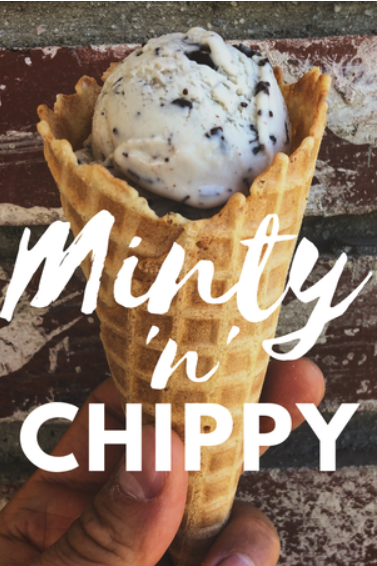Vegan mint chocolate chip ice cream